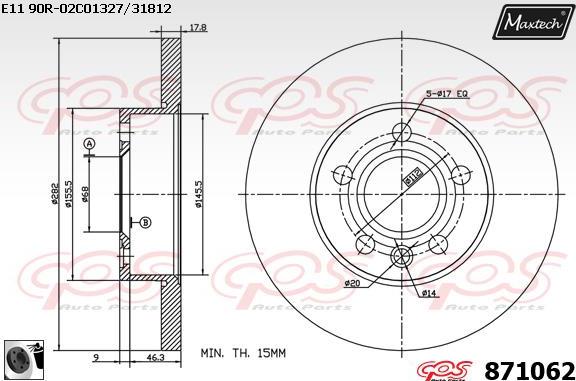 Maxtech 72957004 - Поршень, корпус скобы тормоза autospares.lv