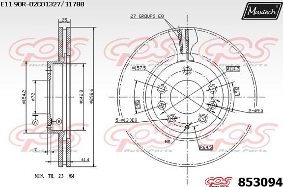 Maxtech 72957026 - Поршень, корпус скобы тормоза autospares.lv