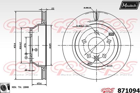 Maxtech 72957027 - Поршень, корпус скобы тормоза autospares.lv