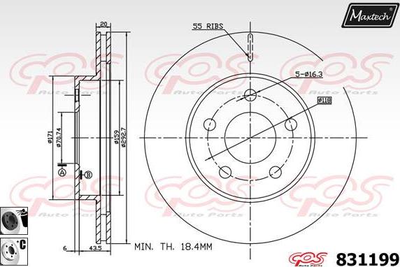 Maxtech 72960042 - Поршень, корпус скобы тормоза autospares.lv