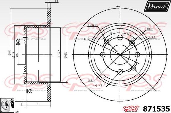 Maxtech 72960047 - Поршень, корпус скобы тормоза autospares.lv