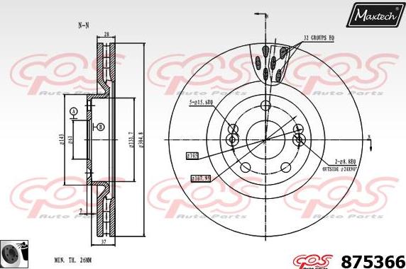 Maxtech 72960015 - Поршень, корпус скобы тормоза autospares.lv