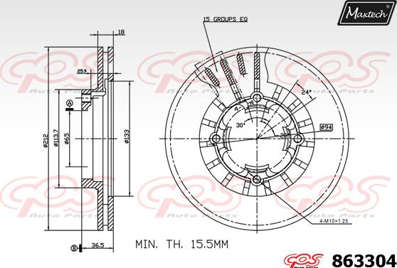 Maxtech 72960017 - Поршень, корпус скобы тормоза autospares.lv