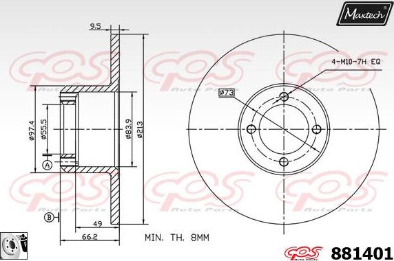 Maxtech 72961004 - Поршень, корпус скобы тормоза autospares.lv