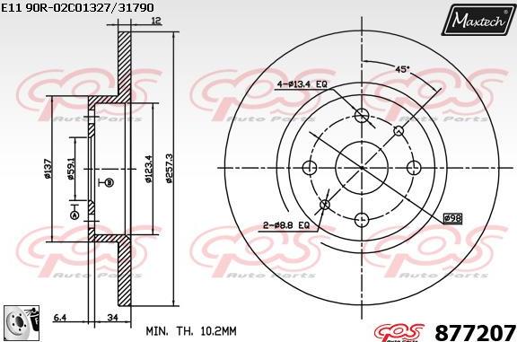 Maxtech 72934030 - Поршень, корпус скобы тормоза autospares.lv