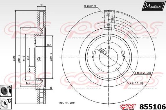 Maxtech 72935002 - Поршень, корпус скобы тормоза autospares.lv