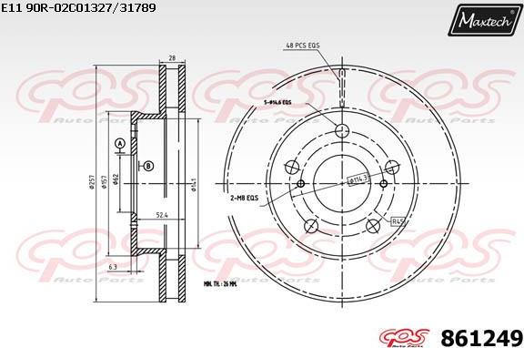 Maxtech 72936009 - Поршень, корпус скобы тормоза autospares.lv