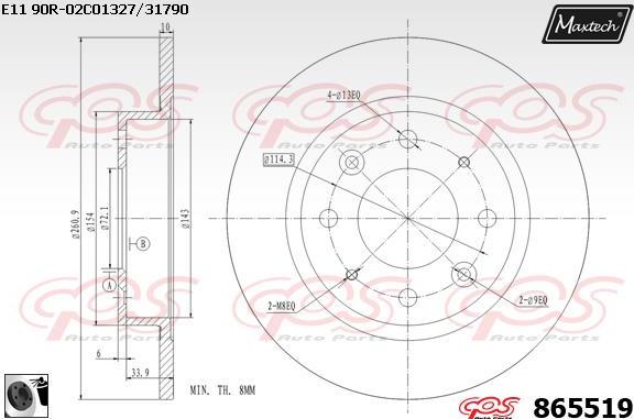 Maxtech 72936002 - Поршень, корпус скобы тормоза autospares.lv