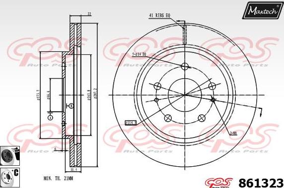 Maxtech 72938040 - Поршень, корпус скобы тормоза autospares.lv