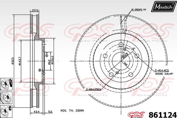 Maxtech 72938048 - Поршень, корпус скобы тормоза autospares.lv