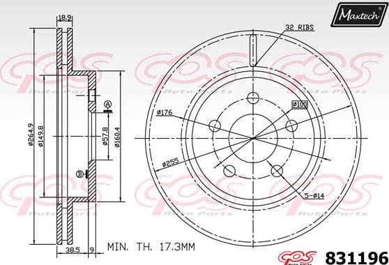 Maxtech 72938053 - Поршень, корпус скобы тормоза autospares.lv