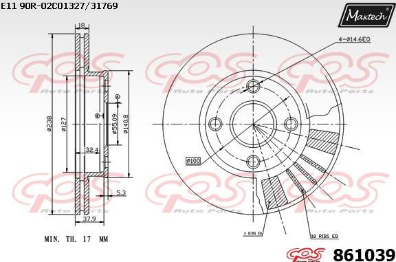 Maxtech 72938005 - Поршень, корпус скобы тормоза autospares.lv