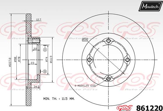 Maxtech 72938006 - Поршень, корпус скобы тормоза autospares.lv