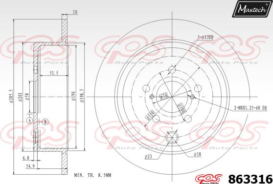 Maxtech 72938029P - Поршень, корпус скобы тормоза autospares.lv