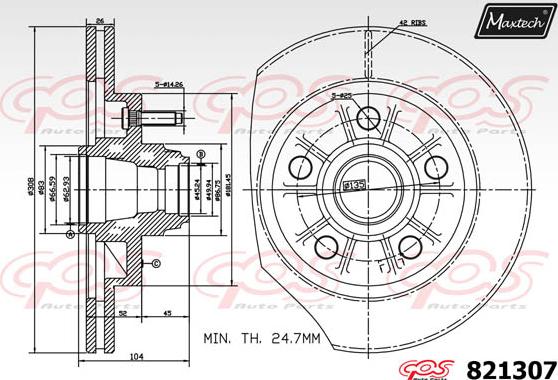 Maxtech 72933006 - Поршень, корпус скобы тормоза autospares.lv