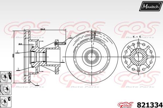 Maxtech 855050 - Тормозной диск autospares.lv