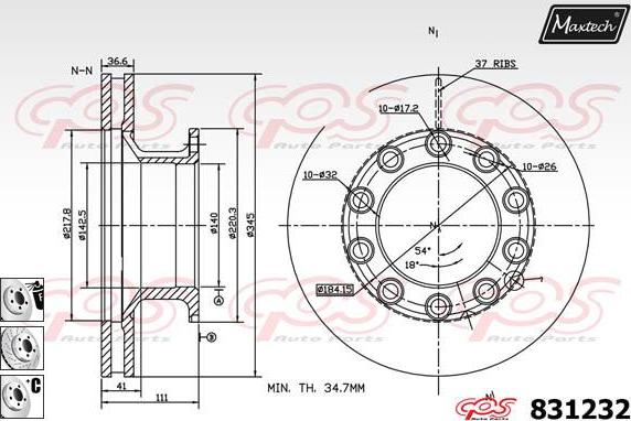 Maxtech 72718027 - Элемент управления, стояночная тормозная система autospares.lv