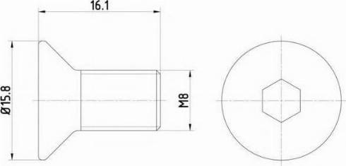 MAZDA 998310816 - Болт, диск тормозного механизма autospares.lv