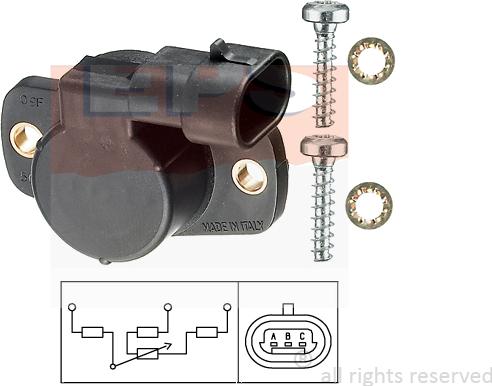 MDR EPS-1995 096 - Датчик, положение дроссельной заслонки autospares.lv