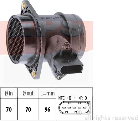 MDR EPS-1991 380 - Датчик потока, массы воздуха autospares.lv