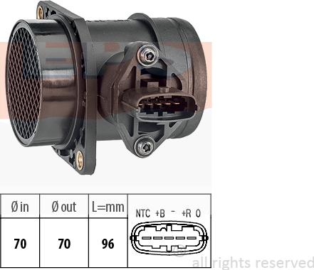 MDR EPS-1991 283 - Датчик потока, массы воздуха autospares.lv