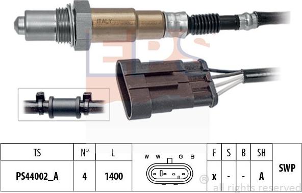 MDR EPS-1998 533 - Лямбда-зонд, датчик кислорода autospares.lv