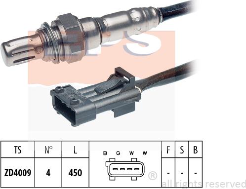 MDR EPS-1997 697 - Лямбда-зонд, датчик кислорода autospares.lv