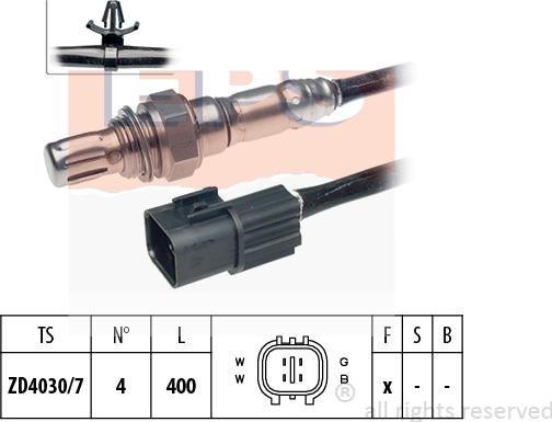 MDR EPS-1997 657 - Лямбда-зонд, датчик кислорода autospares.lv