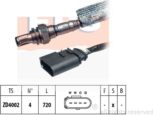 MDR EPS-1997 163 - Лямбда-зонд, датчик кислорода autospares.lv