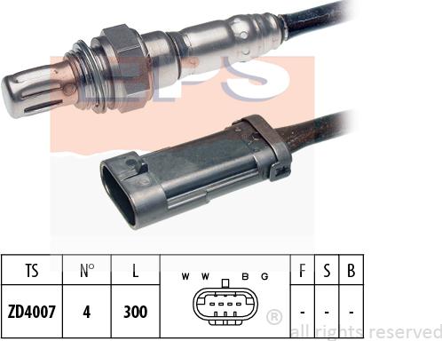 MDR EPS-1997 715 - Лямбда-зонд, датчик кислорода autospares.lv