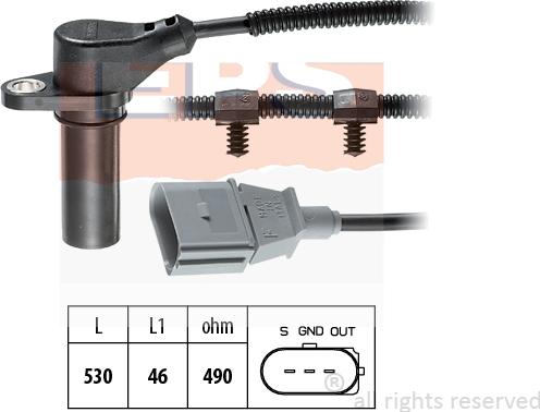 MDR EPS-1953 504 - Датчик импульсов, коленвал autospares.lv