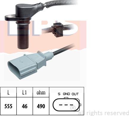 MDR EPS-1953 505 - Датчик импульсов, коленвал autospares.lv