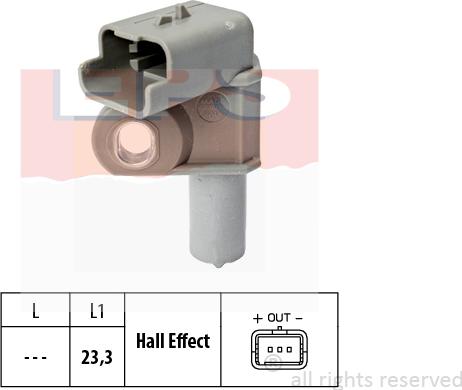 MDR EPS-1953 632 - Датчик, положение распределительного вала autospares.lv