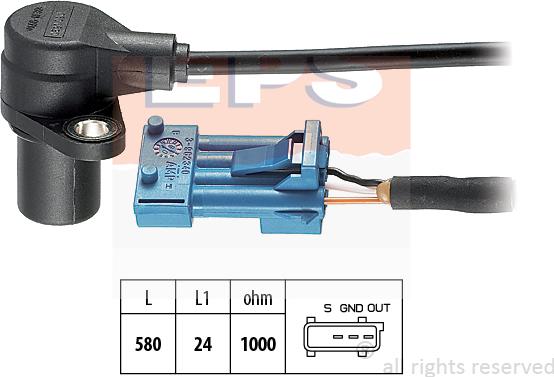 MDR EPS-1953 620 - Датчик импульсов, коленвал autospares.lv