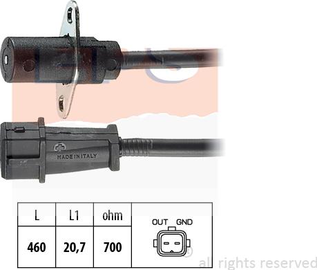 MDR EPS-1953 005 - Датчик RPM, частота вращения autospares.lv