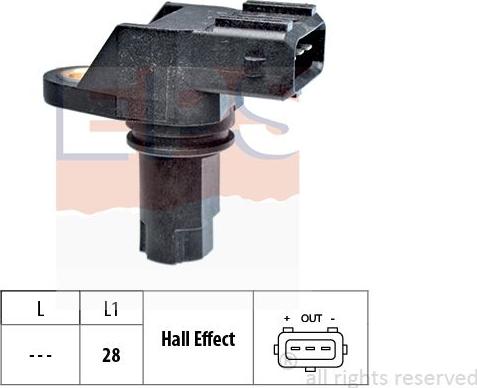 MDR EPS-1953 349 - Датчик RPM, частота вращения autospares.lv