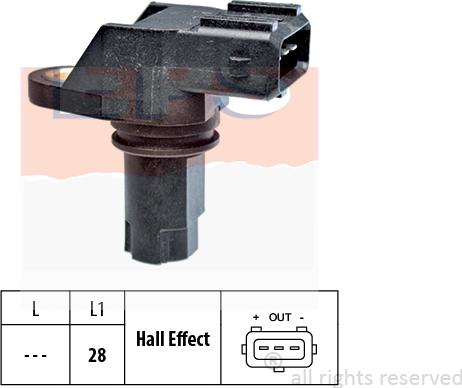 MDR EPS-1953 349 - Датчик RPM, частота вращения autospares.lv