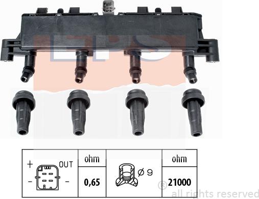 MDR EPS-1970 405 - Катушка зажигания autospares.lv