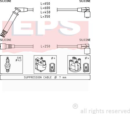 MDR EPS-1499 195 - Комплект проводов зажигания autospares.lv