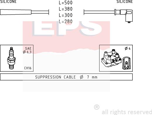 MDR EPS-1499 252 - Комплект проводов зажигания autospares.lv