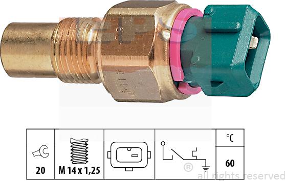 MDR EPS-1840 114 - Датчик, температура охлаждающей жидкости autospares.lv