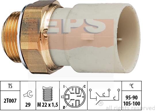 MDR EPS-1850 688 - Термовыключатель, вентилятор радиатора / кондиционера autospares.lv