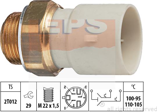 MDR EPS-1850 632 - Термовыключатель, вентилятор радиатора / кондиционера autospares.lv