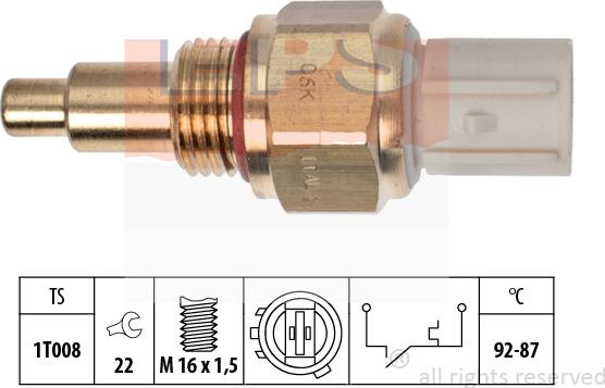 MDR EPS-1850 050 - Термовыключатель, вентилятор радиатора / кондиционера autospares.lv