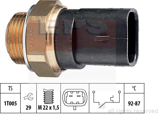 MDR EPS-1850 031 - Термовыключатель, вентилятор радиатора / кондиционера autospares.lv