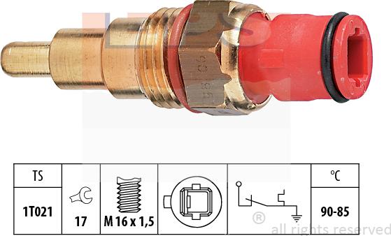 MDR EPS-1850 070 - Термовыключатель, вентилятор радиатора / кондиционера autospares.lv