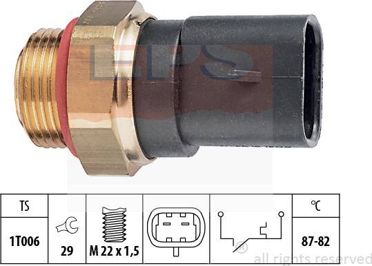 MDR EPS-1850 230 - Термовыключатель, вентилятор радиатора / кондиционера autospares.lv