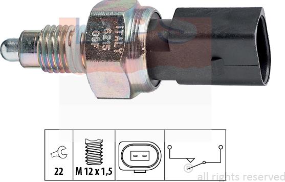 MDR EPS-1860 215 - Датчик, переключатель, фара заднего хода autospares.lv