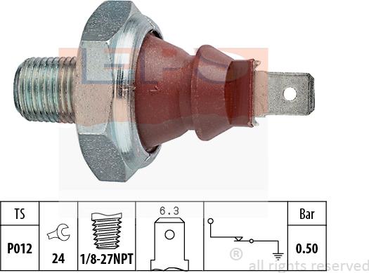 MDR EPS-1800 047 - Датчик, давление масла autospares.lv