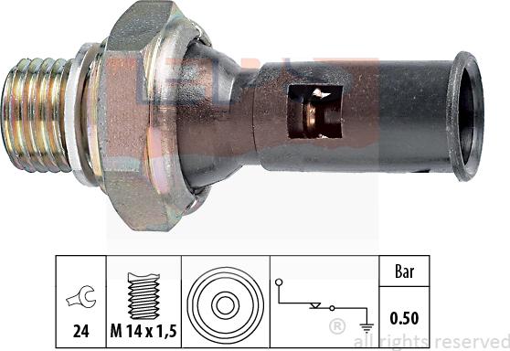 MDR EPS-1800 056 - Датчик, давление масла autospares.lv